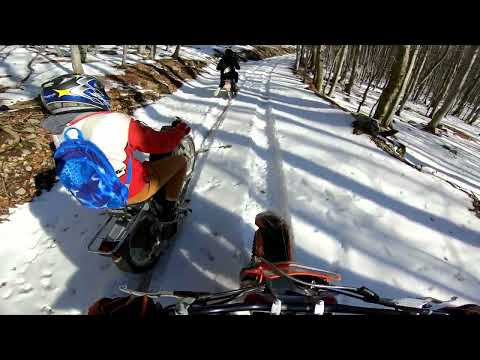 Fun snowy ride with two apn6's (I'm without profile on my tire)