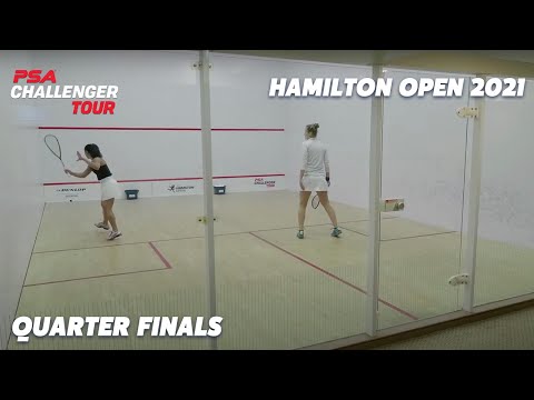 LIVE SQUASH - Hamilton Open 2021 - Quarter Finals