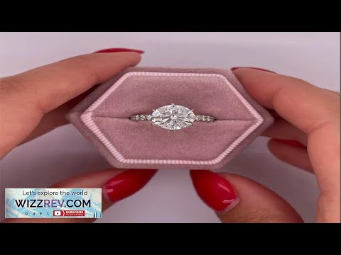 AEAW 14K White Gold Round Cut Lab Grown Diamond Engagement Ring 2