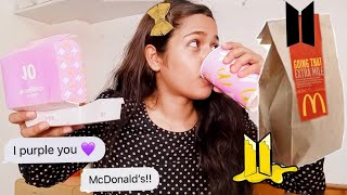 BTS meal mcdonald's india trying with my family | bts india