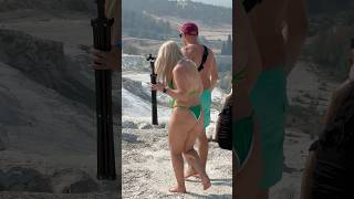 ☀️The Wonder Of Nature Pamukkale Turkey -Wonderful Day??‍♀️ #pamukkale #cleopatra #pool