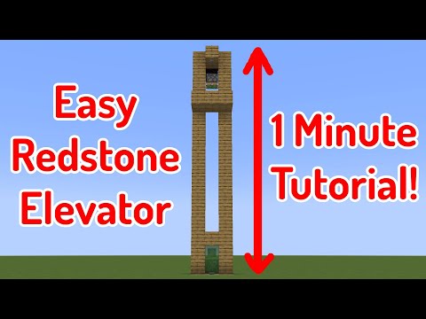 Minecraft: SIMPLEST Redstone Elevator (1 Minute Tutorial!)