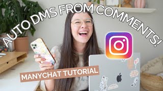Automatically DM someone who comments on your Instagram post with Manychat! *full tutorial*