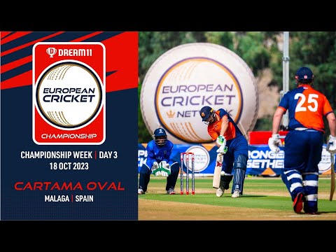 🔴 Dream11 European Cricket Championship, 2023 | Championship Week - Day 3 | T10 European Cricket