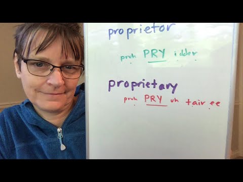 Part of a video titled How to Pronounce Proprietor and Proprietary - YouTube