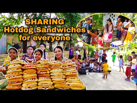 COOKING AND SHARING HOTDOG SANDWICH FOR EVERYONE | #SHARINGISCARING #SHARING
