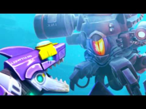 Mecha Sharkjira vs Mecha Squid Boss - Hungry Shark World