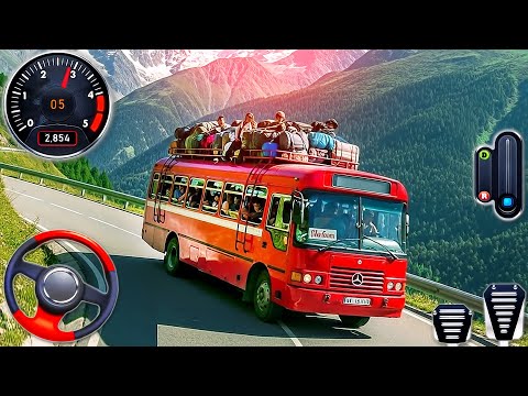 Real Uphill Bus Drive 3D Simulator - Offroad Coach Bus Driving 2025 - Android GamePlay