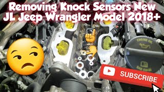 How to: Remove Knock Sensor, Intake Manifold & Oil Cooler NEW Jeep Wrangler JL Model (2018 - UP) 3.6