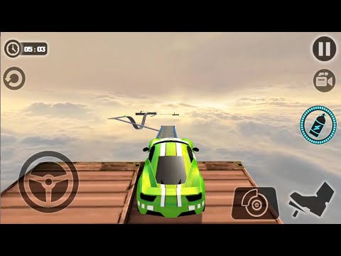Impossible Car Tracks 3D: Green Vehicle Driving Stunts Levels 10, 11, 12, 13 Completed Android Game