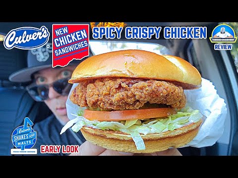 Culver's® NEW Spicy Crispy Chicken Sandwich Review | Testing New Chicken Sandwiches | theendorsement