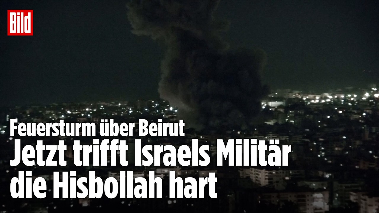 FEUERSTURM ÜBER BEIRUT: Jetzt trifft Israels Militär die Hisbollah hart