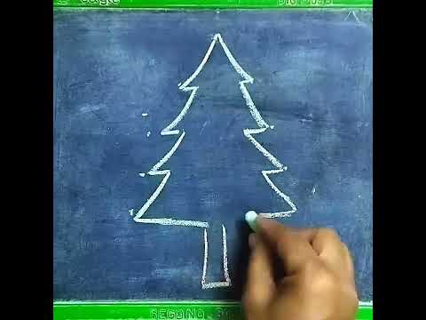 X mas tree🌲🌲 drawing // how to draw Christmas tree 🎄// #shorts // #ytshorts // #ytshorts