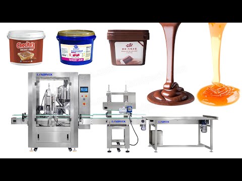 Liquid Sauce/ Chocolate Jam Filling Line Rotor Pump Filling Capping Machine