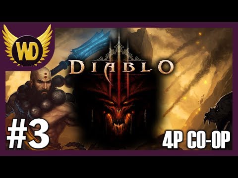 Let's Play Diablo 3 - Part 3 (4P Co-op & Monk)