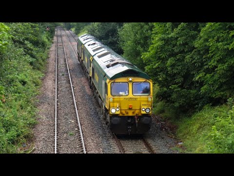 Freightliner Class 66 No's. 66615 & 66606 & 66610 on 0K98 on 04.07.2020 - HD