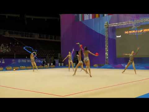 נבחרת ישראל בהתעמלוטת אמנותית החדשה בתרגיל המשולב בגביע העולם ביוון