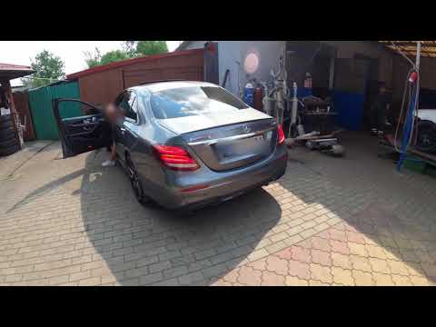 AMG E43 Without mufflers! First startup #w213 #mercedes #lifestyle #cars #subscribe #amg #asmr