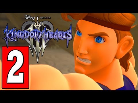 KINGDOM HEARTS 3 - ENGLISH Walkthrough Part 2 HERCULES LEVEL: OLYMPUS / Boss Rock Titan