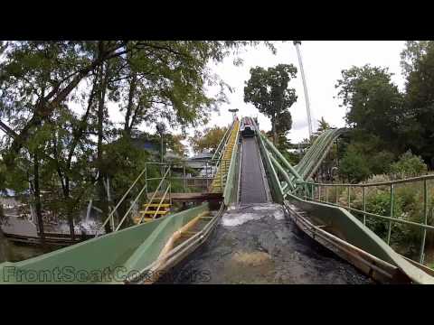 Hersheypark Coal Cracker POV HD On Ride Front Seat Water Flume Rollercoaster GoPro 2012 1080p Video Video