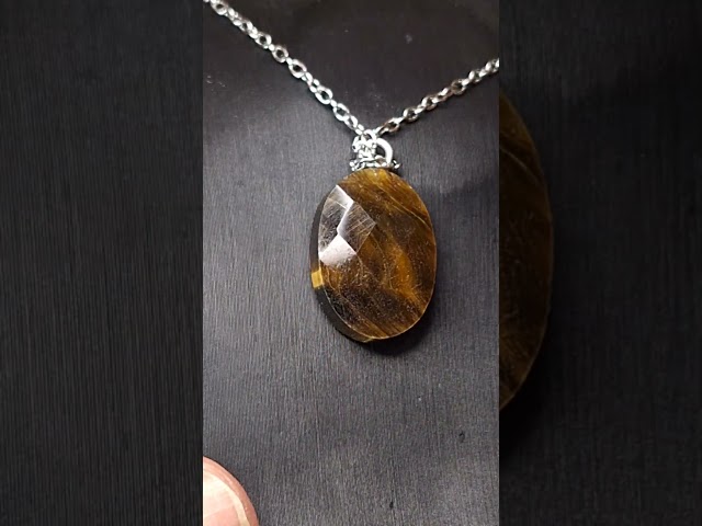 اكسسوار تعليقة حجر عين النمر طبيعي مفحوص و موثق بش...