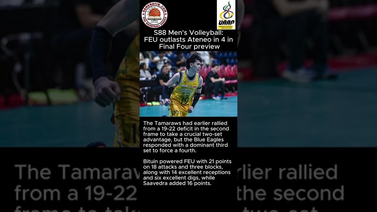 UAAP Men's Volleyball: FEU trounces Ateneo in Final 4 preview