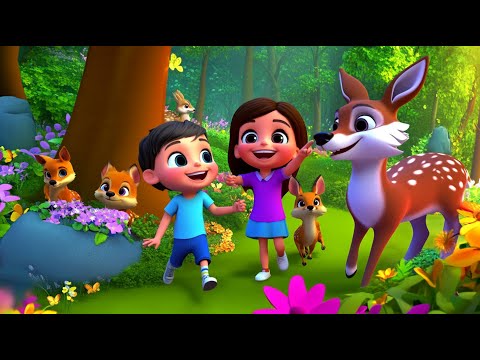 Prin pădurea cea deasă cu animale prietenoase 🍃🐿️ - Cantecel pentru copii
