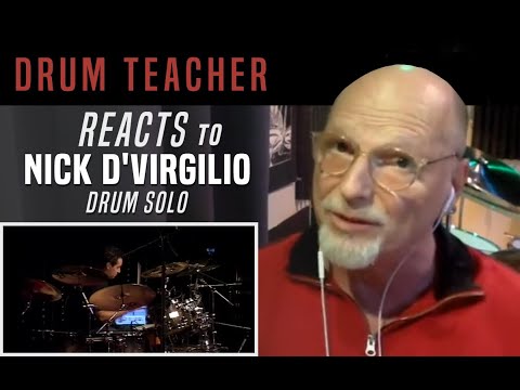 Drum Teacher Reacts to Nick D'Virgillio - Drum Solo