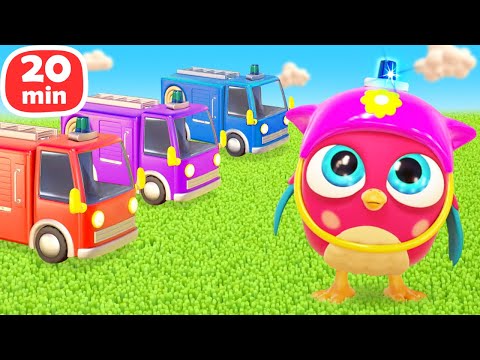 HopHop die Eule. HopHop und seine Fahrzeuge. 4 Kinder Zeichentrickfilme auf Deutsch