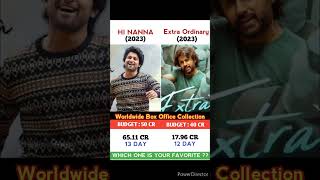 Hi Nanna Vs Extra Ordinary Man Movie Comparison || #shorts #salaar #jawan #tiger3 #animal #hinanna