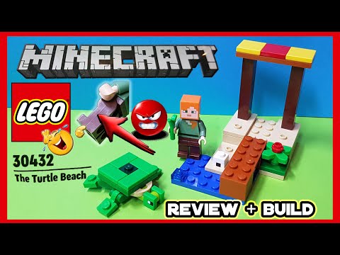EPIC LEGO 30432 Review - SHOCKING TURTLE BEACH in Minecraft!