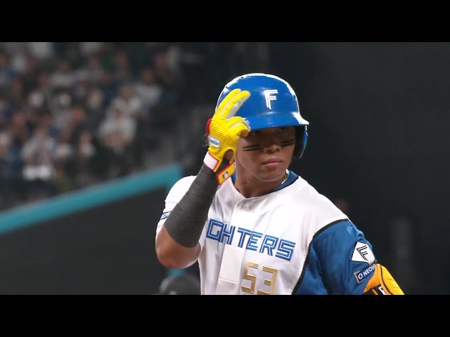 【1回裏】振り抜いた!! ファイターズ・水谷瞬 詰まりながらもライトへの先制タイムリーヒット!! 2025年9月20日 北海道日本ハムファイターズ 対 千葉ロッテマリーンズ