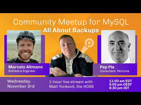 Percona MeetUp for MySQL November 3rd 2021