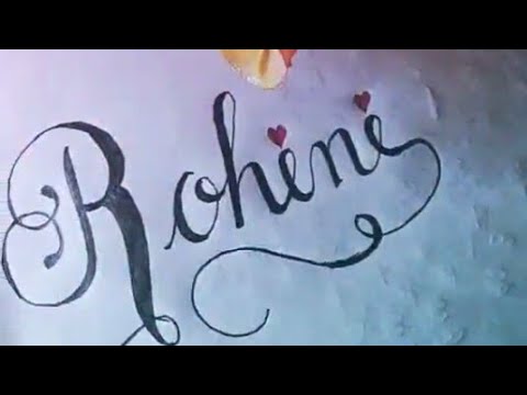 Rohini name calligraphy in stylish design