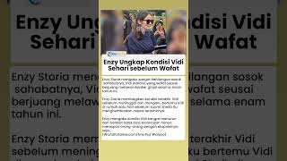 Kondisi Vidi Aldiano Sehari sebelum Wafat Diungkap Enzy Storia: Gak Bisa Ngerespons Aku