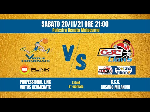 PROFESSIONAL LINK VIRTUS CERMENATE vs C.S.C. CUSANO MILANINO | Sabato 20/11/21 ore 21:00