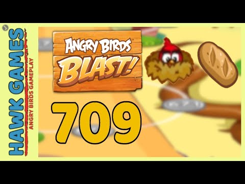 Angry Birds Blast Level 709 - 3 Stars Walkthrough, No Boosters