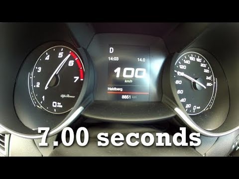 2017 Alfa Romeo Giulia 2.0T (base, 147kW) sedan acceleration