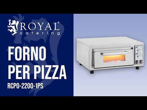 Video - Forno per pizza - 1 camera - 2.200 W - Ø 35 cm - Pietra refrattaria - Royal Catering