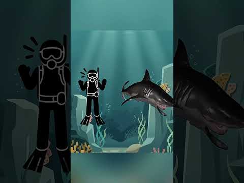 بعد عشر سنين القرش رجع له بنفس الابتسامة وجاب عيلته معاه #اكسبلور #ماوراءيات #حيل #قطط