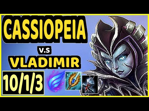 STROMPEST (CASSIOPEIA) vs VLADIMIR - 10/1/3 KDA MID GAMEPLAY - NA Ranked GRANDMASTER
