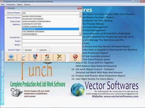 Production And Job Work Software