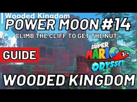 Super Mario Odyssey - Power Moon #14: Climb the Cliff to Get the Nut  - Wooded Kingdom