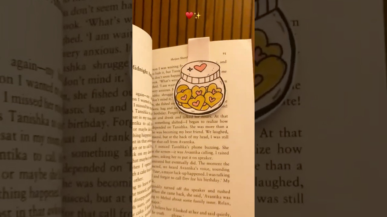 🎀✨DIY Cute Cookie Jar Bookmark 🍪📖 |It’s me Hana| Bookmark Ideas #shorts