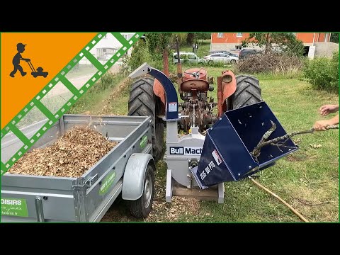 BullMach ZEUS 100 PTO Tractor-mounted Garden Shredder - Wood Chipper - Customer's video