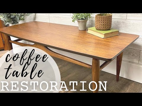 Refinishing a Vintage Mid Century Coffee Table
