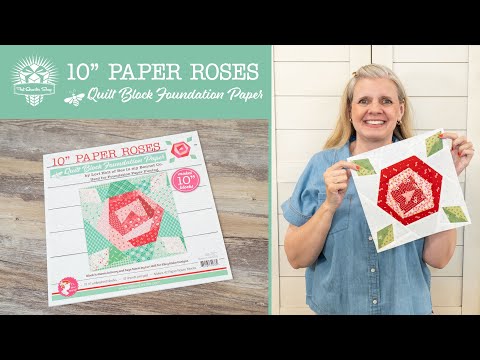 Make a Beautiful Rose Quilt🌹 Paper Roses Quilt Block Foundation Paper Tutorial🌹 Lori Holt for ISE