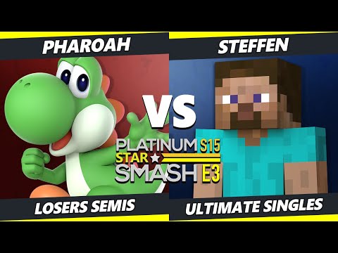 PSS S15:E3 Losers Semis - Pharaoh (Yoshi) Vs. Steffen (Steve) SSBU Ultimate Tournament