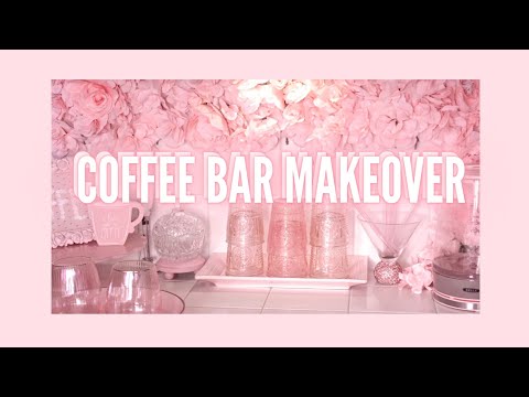 DECORATE WITH ME | Coffee Bar Transformation *Pink Aesthetic