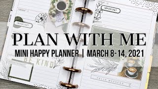 Plan with Me | Mini Happy Planner | March 8-14, 2021 #happyplanner
